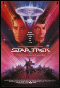 1r894 STAR TREK V 1sh 1989 The Final Frontier, art of William Shatner & Leonard Nimoy by Bob Peak!