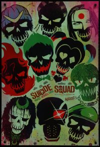 1r911 SUICIDE SQUAD teaser DS 1sh 2016 Smith, Leto as the Joker, Robbie, Kinnaman, cool art!