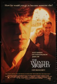 1r918 TALENTED MR. RIPLEY 1sh 1999 Matt Damon, Jude Law, Gwyneth Paltrow, Cate Blanchett!