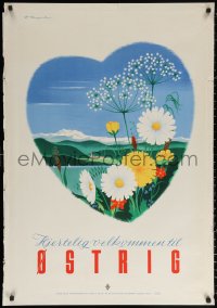 1r091 AUSTRIA 27x39 Austrian travel poster 1950s H. Wagul art of the country!