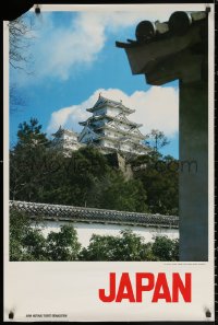 1r105 JAPAN 24x36 Japanese travel poster 1980 great image of The Himeji Castle!
