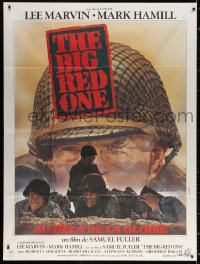 1s589 BIG RED ONE French 1p 1980 Sam Fuller, different Landi art of Lee Marvin & Hamill in WWII!