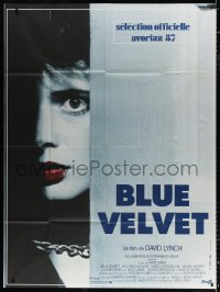 1s598 BLUE VELVET French 1p 1987 directed by David Lynch, Isabella Rossellini behind chained door!