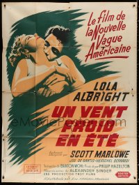 1s630 COLD WIND IN AUGUST French 1p 1961 different art of Lola Albright & Scott Marlowe, rare!