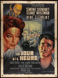 1s648 DAY & THE HOUR French 1p 1963 Rene Clement, Roger Soubie art of Simone Signoret & Whitman!