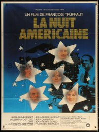 1s649 DAY FOR NIGHT French 1p 1973 Francois Truffaut with movie camera, Jacqueline Bisset & stars!