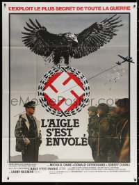 1s671 EAGLE HAS LANDED French 1p 1977 Michael Caine, art of eagle carrying Nazi swastika!