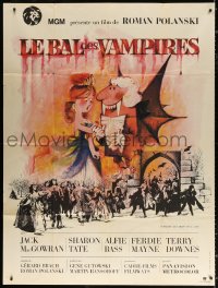1s685 FEARLESS VAMPIRE KILLERS French 1p R1970s Roman Polanski, wacky vampire art by Clement Hurel!