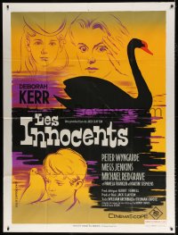 1s754 INNOCENTS French 1p 1962 great art of Deborah Kerr & swan, Henry James' classic story!