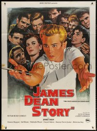 1s758 JAMES DEAN: THE FIRST AMERICAN TEENAGER French 1p 1980 different art by Jean Mascii!