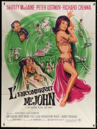 1s759 JOHN GOLDFARB, PLEASE COME HOME French 1p 1965 Grinsson art of sexy dancer Shirley MacLaine!