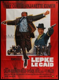1s792 LEPKE French 1p 1975 great art of Tony Curtis as infamous Murder Inc gangster with gun!