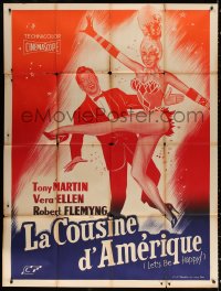 1s798 LET'S BE HAPPY French 1p R1960s different art of sexy showgirl Vera-Ellen & Tony Martin!