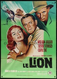 1s802 LION French 1p 1963 different art of William Holden, Trevor Howard & Capucine by Grinsson!