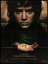 1s806 LORD OF THE RINGS: THE FELLOWSHIP OF THE RING teaser French 1p 2001 Elijah Wood w/his precious!