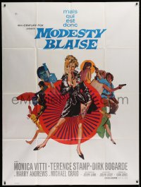 1s839 MODESTY BLAISE French 1p 1966 Bob Peak art of sexiest female secret agent Monica Vitti!
