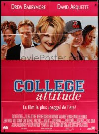 1s853 NEVER BEEN KISSED French 1p 1999 Drew Barrymore, David Arquette, College Attitude!