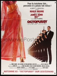 1s863 OCTOPUSSY advance French 1p 1983 different art of Roger Moore as James Bond by Daniel Goozee!