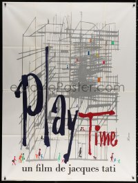 1s884 PLAYTIME French 1p 1967 Jacques Tati, great artwork by Baudin & Rene Ferracci!