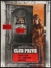 1s893 PRIVATE CLUB French 1p 1974 Max Pecas, super sexy stripper at sex club door!