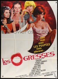 1s899 QUEENS French 1p 1967 Mascii art of sexy Capucine, Cardinale, Raquel Welch & Monica Vitti!