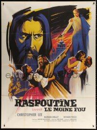 1s902 RASPUTIN THE MAD MONK French 1p 1966 best different art of Christopher Lee by Boris Grinsson!