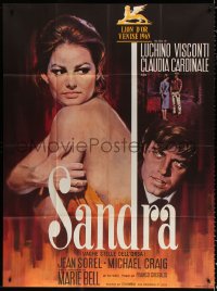 1s916 SANDRA French 1p 1965 Luchino Visconti, art of sexy Claudia Cardinale by Jean Mascii!