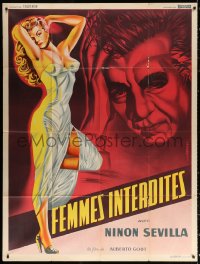 1s922 SENSUALIDAD French 1p 1953 incredible full-length art of ultra-sexy Ninon Sevilla!