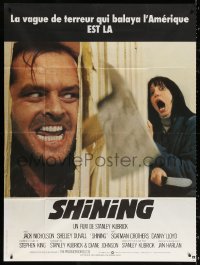 1s924 SHINING French 1p 1980 Stephen King & Stanley Kubrick horror masterpiece, Jack Nicholson!