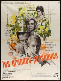 1s960 TIME OUT FOR LOVE French 1p 1963 Bourduge art of Jean Seberg, Micheline Presle & top cast!