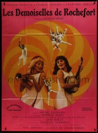 1s998 YOUNG GIRLS OF ROCHEFORT French 1p R1980s Jacques Demy, Agnes Varda, Catherine Deneuve