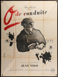 1s999 ZERO DE CONDUITE French 1p R1946 Jean Vigo juvenile delinquent classic, art by Jean Colin!