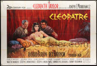 1s540 CLEOPATRA French 2p 1963 Terpning art of Elizabeth Taylor, Richard Burton & Rex Harrison!