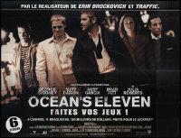 1s538 OCEAN'S 11 advance French 8p 2001 Soderbergh, George Clooney, Matt Damon, Brad Pitt, rare!