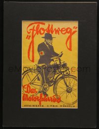 1s111 LUDWIG HOHLWEIN matted 8x12 German poster 1913 Ludwig Hohlwein art of doctor on bicycle!