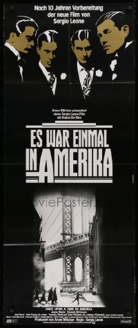 1s113 ONCE UPON A TIME IN AMERICA German 23x55 1984 Robert De Niro, Sergio Leone, cast over bridge!