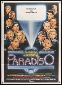 1s447 CINEMA PARADISO Italian 1p 1989 great artwork of Philippe Noiret & cast by Taito!