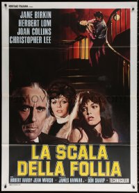 1s454 DARK PLACES Italian 1p 1974 Christopher Lee, Joan Collins, different art by Enzo Nistri!