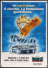 1s462 FESTA DEL CINEMA Italian 1p 1996 Comet art of film strip snake with movie ticket, rare!