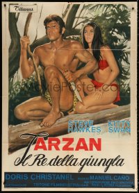 1s485 KING OF THE JUNGLE Italian 1p 1969 Steve Hawkes as Tarzan, Umberto Lenzi, Tarantelli art!!