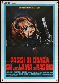 1s499 PASSI DI DANZA SU UNA LAMA DI RASOIO Italian 1p 1973 Piovano art of woman & straight razor!