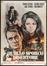 1s518 SOLDIER NAMED JOE Italian 1p 1971 Luca Crovato art of Dennis Saffren & Lucianna Paluzzi!