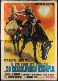 1s400 HERO CALLED ALLEGRIA Italian 2p 1971 wacky Franco spaghetti western art of naked guy on horse