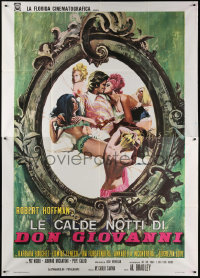 1s413 NIGHTS & LOVES OF DON JUAN Italian 2p 1971 art of Robert Hoffman & sexy girls by P. Franco!