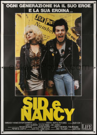 1s422 SID & NANCY Italian 2p 1986 Gary Oldman & Chloe Webb, The Sex Pistols, directed by Alex Cox!