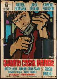 1s429 TASTE OF DEATH Italian 2p 1968 Sergio Merolle, cool spaghetti western artwork by Symeoni!