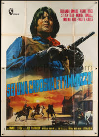 1s432 YOU ARE A TRAITOR & I'LL KILL YOU Italian 2p 1972 great spaghetti western cowboy art!