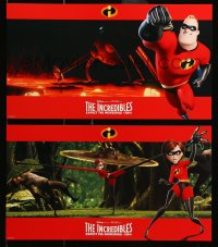 1s008 INCREDIBLES 8 10x17 LCs 2004 Disney/Pixar animated superhero family, cool widescreen images!