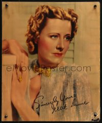 1s141 IRENE DUNNE jumbo LC 1930s wonderful Columbia studio portrait with facsimile signature!