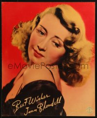 1s145 JOAN BLONDELL jumbo LC 1930s wonderful Columbia studio portrait with facsimile signature!